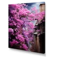 thumbnail image 2 of Designart "Pink Konini Tree Blossoms II" Floral Canvas Wall Art - Traditional Pink Fuschia Living Room Canvas Art, 2 of 6