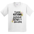 thumbnail image 3 of Inktastic Happy Birthday to the Sweetest Sister in the World Youth T-Shirt, 3 of 5