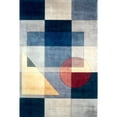 thumbnail image 1 of Momeni New Wave 2'6" X 12' Contemporary Hand Tufted Wool Runner Rug in Blue, 1 of 4