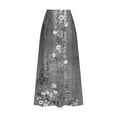 thumbnail image 4 of Wancir Women's Casual Cotton Skirt Elastic Waist Scrub Peasant A-Line Midi Skirts with Pockets, 4 of 5