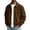Brown, variant on Gamivast Men's Corduroy Jackets Button Down Long Sleeve Shacket Tops Vintage Bomber Coat with Pocket Casual Fall Winter Outerwear Everyday Wear