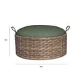 thumbnail image 6 of Beautiful Wicker Reversible-Top Outdoor Ottoman and Coffee Table with Cover by Drew Barrymore, Brown/Thyme, 6 of 11