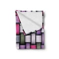 thumbnail image 2 of Abstract Soft Flannel Fleece Throw Blanket, Knot Pattern with Large Fractal Yarns Geometric Linked Bands Graphic, Cozy Plush for Indoor and Outdoor Use, 50" x 60", Grey Purple Pink, by Ambesonne, 2 of 6