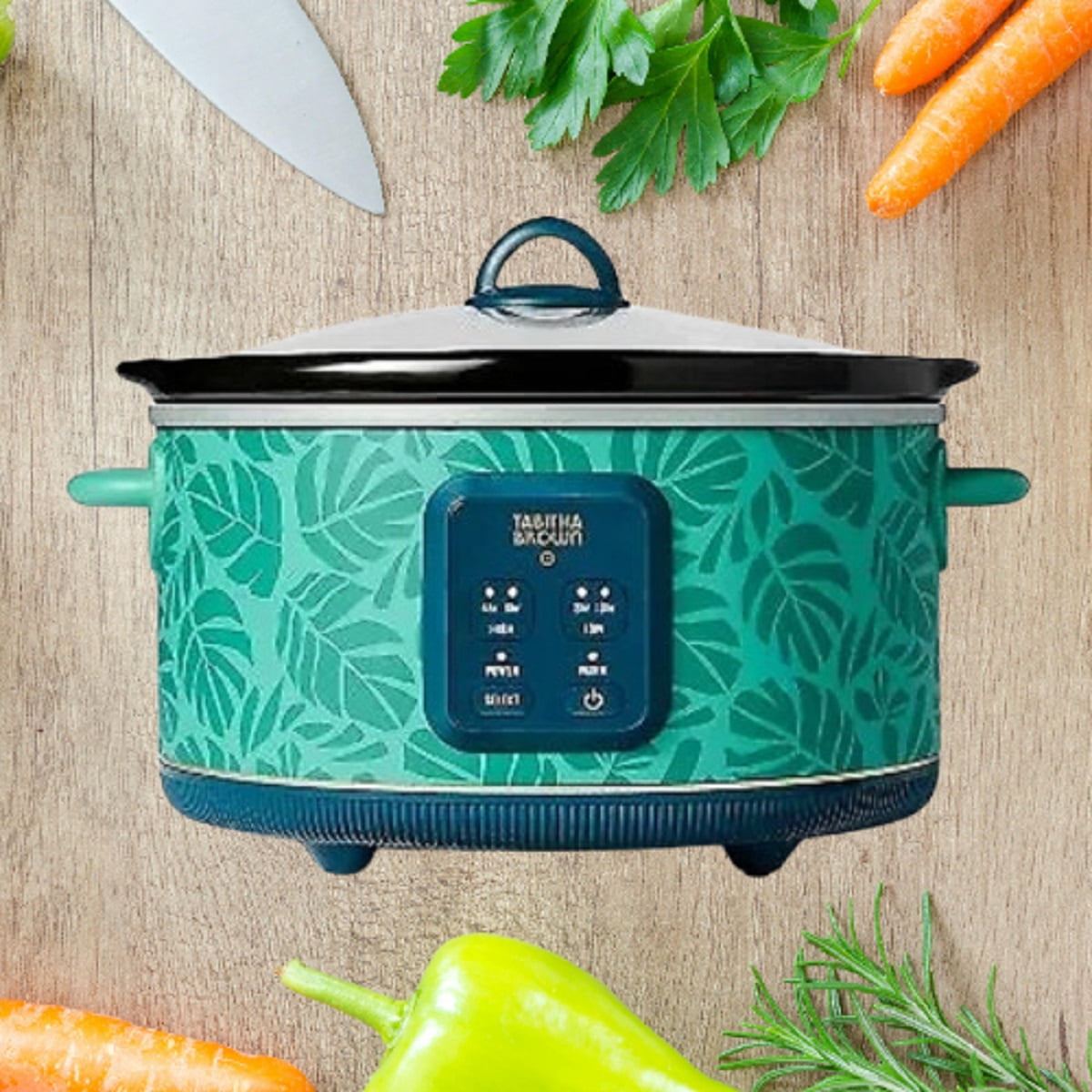 Tabitha Brown 6QT Slow Cooker 6qt 3 Settings Removable Ceramic Pot