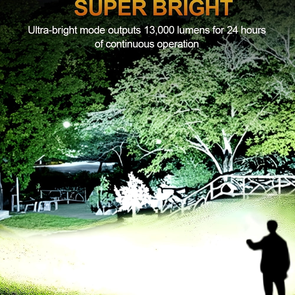 SKYFIRE 32000mAh Rechargeable Flashlight 13000LM for Outdoor Boat Farm Use