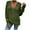 Green, variant on IROINNID Womens Sweater Cross Wrap V-Neck Pullover Sweater Solid Color Loose Mid-Length Long Sleeve Shirt Sweater Tops