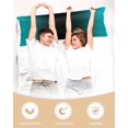 thumbnail image 3 of Teal Black Ombre Satin Pillowcase for Hair and Skin with Zipper, Soft Breathable Cooling Silk Pillow Cases, Gradient Contemporary Abstract Art Body Pillow Covers Bed Pillows 20"x54", 3 of 6