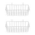 2Pcs Style Grid Tall Storage Basket Metal Wire Hanging Basket for