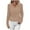 Khaki, variant on Womens Sweaters Fall Winter Warm Sweater Long Sleeve Tops Fashion V-Neck Slim Sweater Solid Color Casual Knit Sweater Pullover Sweaters White S