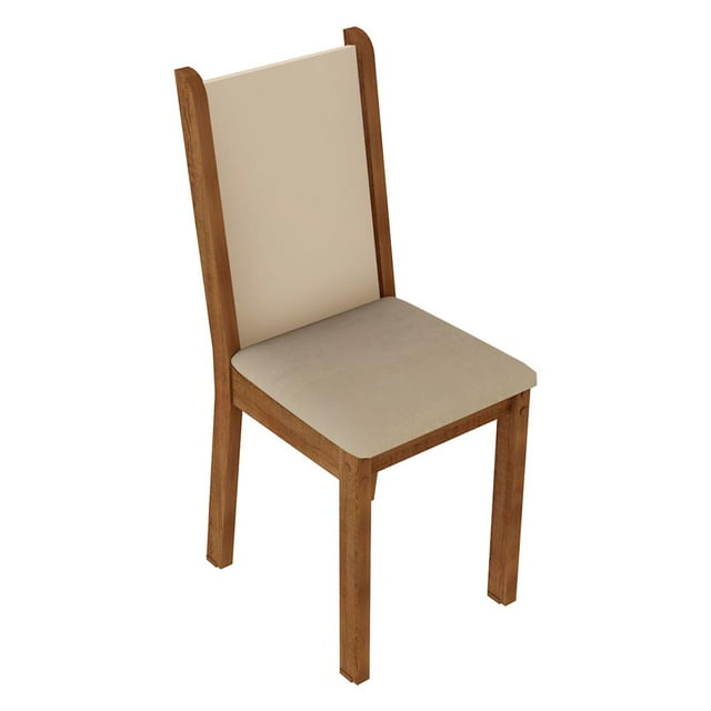 Set de 4 Sillas 4291 Madesa - Marrón/Crema/Beige