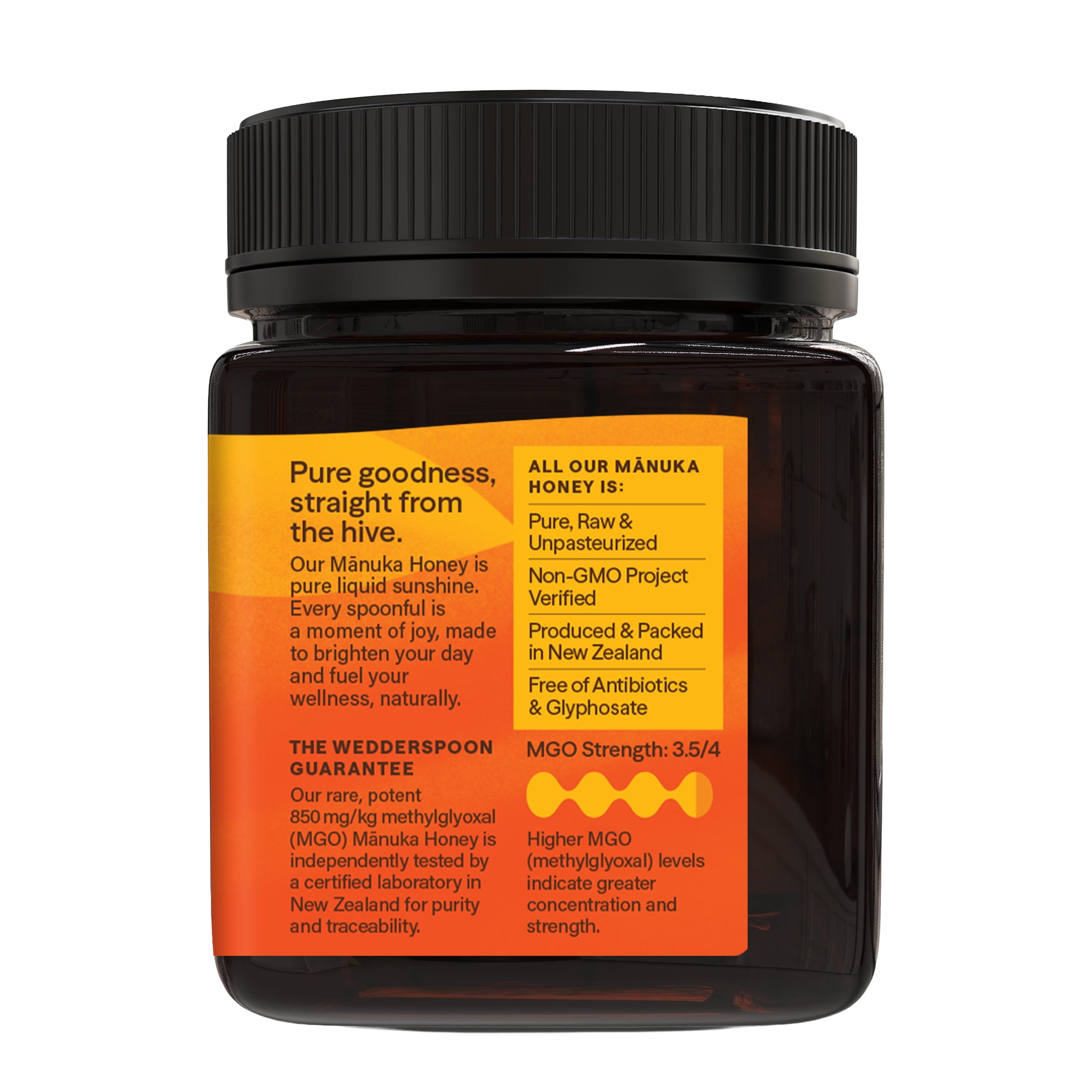 Wedderspoon Raw Unpasteurized New Zealand Manuka Honey 850+ MGO, 8.8 oz