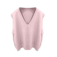 thumbnail image 3 of Tianiyouqing Women’s 100% Merino Wool Sleeveless Sweater Vest Lightweight V-Neck Pullover for Versatile Spring Trendy Comfort Tops Pink M, 3 of 4