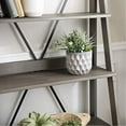 thumbnail image 4 of Walker Edison Frankie 68" Solid Wood Ladder Bookshelf - Grey, 4 of 4