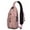 Pink Christmas Tree, variant on Sling Backpack,Pink Christmas Nutcracker Pattern Crossbody Bag with Water Bottle Holder,Waterproof Sling Bag for Men/Women with Chest Phone Holder for Hiking,Travel