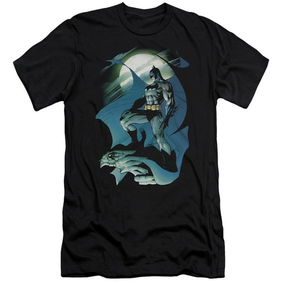 Batman Glow Of The Moon S/S Adult 30/1 T-Shirt Black
