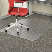 Alera ALEMAT3648CFPL 36 x 48 in. Studded Chair Mat for Flat Pile Carpet with Lip, Clear