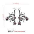 thumbnail image 3 of Pendientes colgantes de telaraña de Halloween para mujer, pendientes de araña negros con cristal rojo., 3 of 4