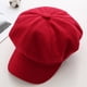 thumbnail image 3 of Sombrero octogonal de mujer a juego para otoño e invierno, sombrero octogonal de lana suave retro de color sólido de estilo coreano para mujer, 3 of 6