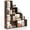 Rustic Brown, variant on Costway 4-Tier Stepped Bookshelf with 6 Cubes, 64” Tall Organizer with Anti-Tipping Kits Rustic Brown