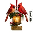 thumbnail image 3 of Christmas Tree Hanging Ornament With Bird And Lantern Design, Festive Commemorative Pendant, Suitable For Gifting And Home Decor To Celebrate The Holiday Season, 3 of 7