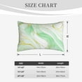 thumbnail image 4 of Rateoe Green And Gold Abstract Marble Pattern Pillow Covers with Invisible Zipper(Pillows are not Included) Standard Pillowcases-20"x30", 4 of 6