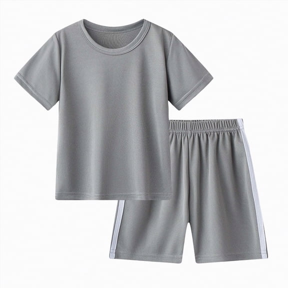 NOLDARES Toddler Baby Boy Summer Clothes Short Sleeve Truck T-Shirt Stretch Shorts Casual Set Blazer,10-11 Y