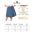 thumbnail image 6 of Unique Bargains Women's Plus Size Denim Casual A-Line Midi Skirt with Pockets, 6 of 6