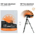 thumbnail image 4 of yeacher Ventilateur Pliant Portable 3-en-1 avec Télécommande, 4 Réglages de Vitesse, 3 Modes d'Éclairage, Batterie 10000mAh, Orange, Inclus Support, 4 of 6
