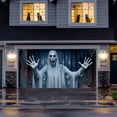 thumbnail image 5 of GiLiling 7x16 Ft Giant Glowing Halloween Garage Door Cover​​ | Outdoor Scary Night Display with High-Visibility Effects for Neighborhood Halloween Atmosphere Creation, 5 of 9