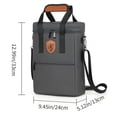 thumbnail image 7 of Wine Cooler Bag, Insulated Travel Bag, Portable Picnic Bag, Thick Padded Heat Insulation, Leakproof Waterproof Shockproof Fabric, for Outdoor Camping Beach Travel Beverage Wine Bottle Storage Gift, 7 of 7