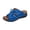 Blue, variant on Women Summer Wide Width Wedge Slides Leather Platform Heels Fashion Bow Tie Decor Open Toe Sandals Walking Slippers Slip on Shoes Black Size 6.5