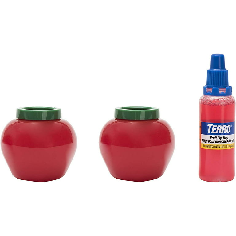 TERRO T2502 Ready-to-Use Indoor Fruit Fly Trap with Built in Window - 2  Traps +