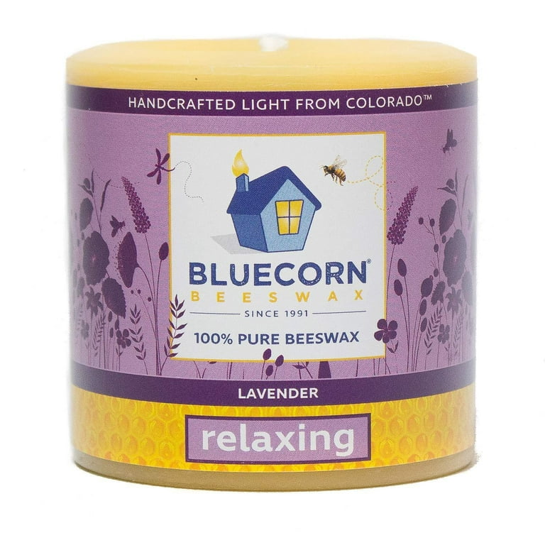  Bluecorn Beeswax 100% Pure Beeswax Pillar Candles