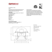 CAPTIVE-AIRE Direct Drive Centrifugal Downblast Roof Mounted Exhaust Fan with Speed Control- 19 Fan Base, 0.060 HP 115 Volt Single Phase Motor (DR-10HFA)