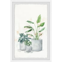 Marmont Hill Blooming Houseplants II Framed Painting Print-Size:8" x 12"