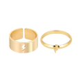 thumbnail image 1 of De Anillos Punk Para Parejas, Juego De Anillos Abiertos Ajustables, Anillos De Compromiso Para Hombres Y Mujeres, Regalos De Joyería Para Fiesta Y Boda 2 Uds Methold AP007450-03, 1 of 6