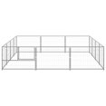 thumbnail image 2 of vidaXL Chenil pour Chien Argent 12 M2 Acier, 2 of 4