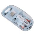 thumbnail image 1 of Souris d'Ordinateur Transparente, Souris d'Ordinateur Rechargeable USB C, 2.4G BT1 BT2 Tri Mode USB Rechargeable avec Récepteur USB pour Ordinateur Portable, 1 of 7