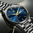 thumbnail image 4 of OLEVS Classic Men Watches with Date,Stainless Steel Man Watch with Date, Bussiness Watches for Men,Luminous Quartz Mens Watches Black/White/Blue/Gold, Waterproof Male Reloj para Hombre, 4 of 11