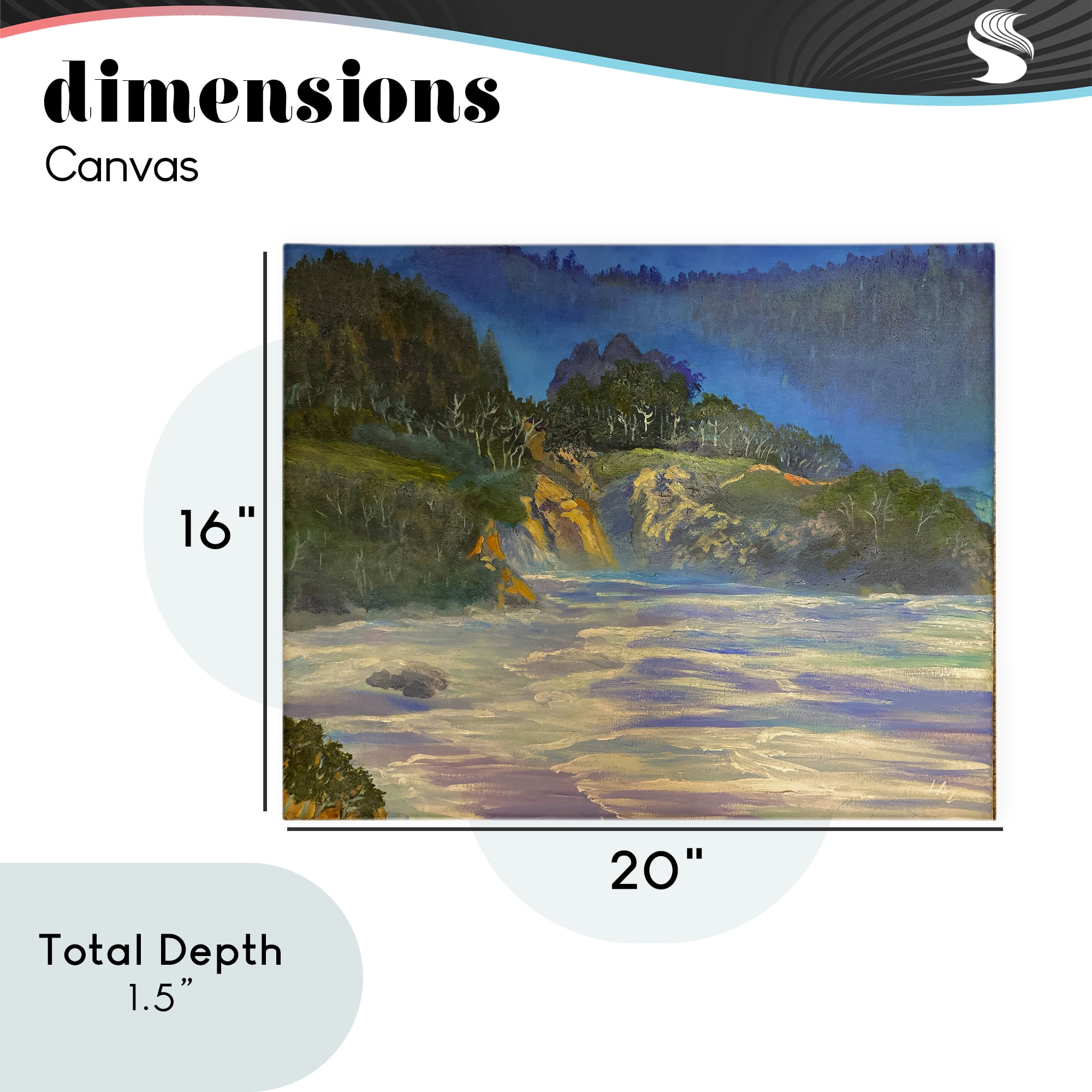 Stupell Industries Natural Wilderness Coastline Canvas Wall Art, design by Lee Ann Zirbes