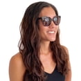 thumbnail image 3 of Nunique by Nunique Unisex The Future Is Mimi Classic Torty Manhattan Black Clear as Slay Sunglasses, Black, 3 of 13