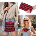 thumbnail image 3 of Yuyamidu Buffalo Grid Women Crossbody Bag & Wallet 2‑Piece Set Water Resistant Lightweight PU Leather Wallet Multi-Pocket Satchel with Adjustable Strap, Christmas Gift, 3 of 7