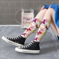 thumbnail image 3 of Lsque Butterflies and Vintage Printed Crew Socks Men's Women's LightWeight Thin Casual Calf Socks ,Knee High Socks,Cotton Socks, 3 of 9