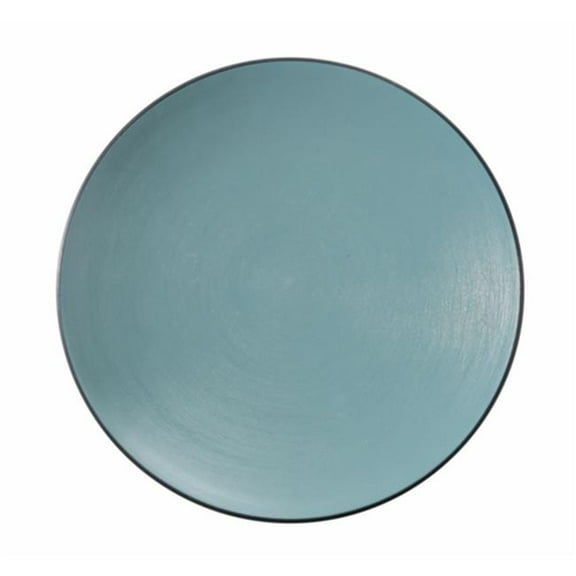 Yanco BM-107TL Birmingham Melamine 7.50 x 0.87 in. Round Plate - Gray & Teal