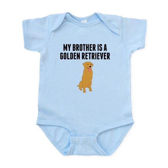 CafePress - My Brother Is A Golden Retriever Body Suit - Baby Light Bodysuit, Size Newborn - 24 Months