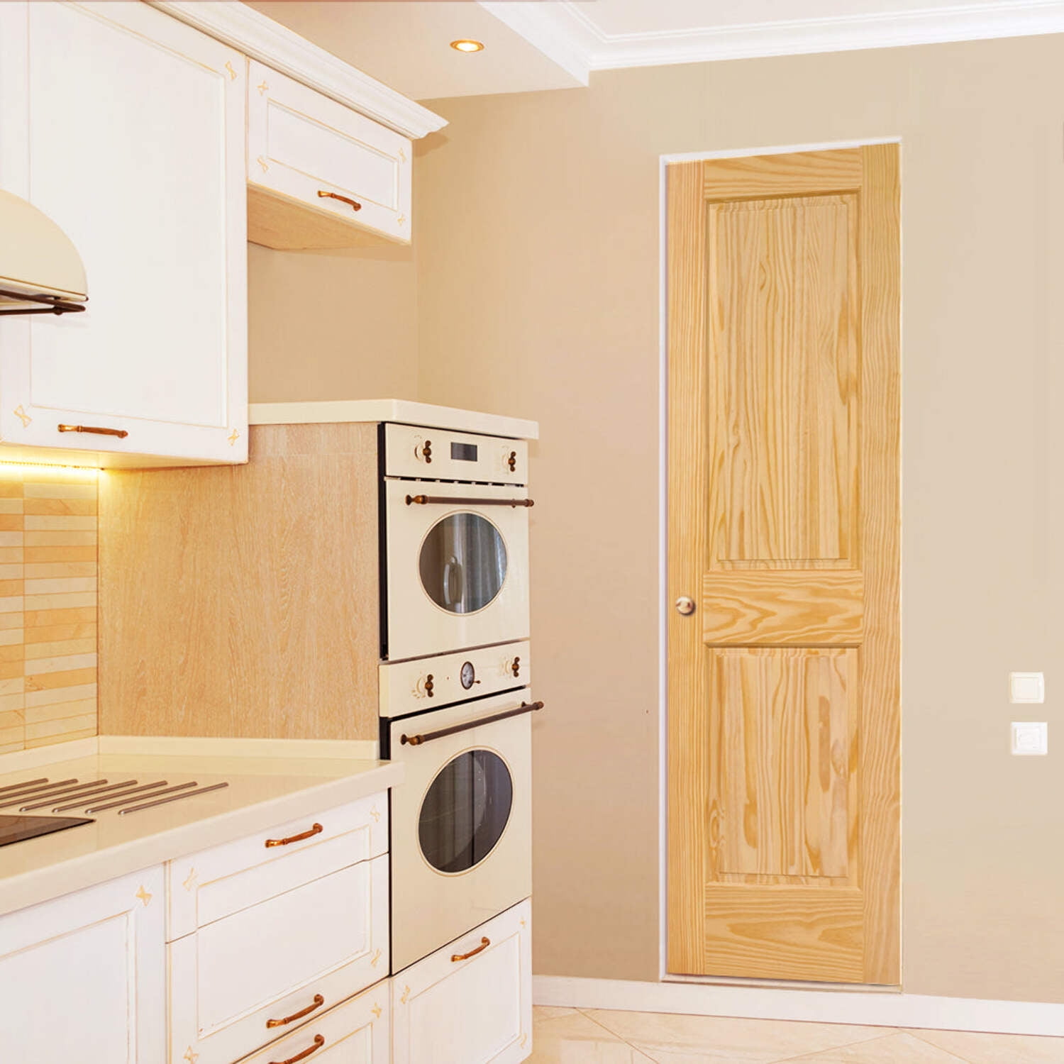 Kimberly Bay Colonial 2-Panel Solid Core Unfinished Pine Interior Door Slab