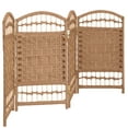 thumbnail image 4 of Red Lantern 2 ft. Short Fiber Weave Folding Screen - Natural - 4 Panels, 4 of 7