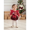 thumbnail image 4 of BemeyourBBs Baby Girl Christmas Outfit Includes Romper Plaid Shorts Headband Socks, 4 of 9