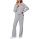thumbnail image 3 of Conjuntos de Dos Piezas para Mujer, Moda de Otoño 2025, Pantalones Anchos, Conjunto de Estar por Casa, para Viajes y Vacaciones. Gris XXXL, 3 of 9