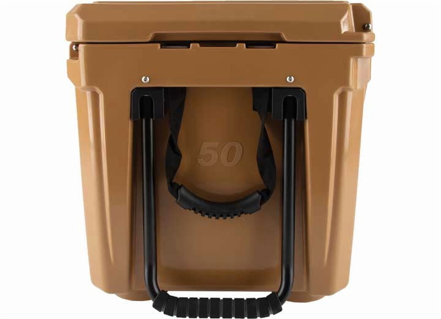 ProMaxx CLR80071C 50-Quart Sportsman Cooler With Wheels And Pull Handle Coffee
